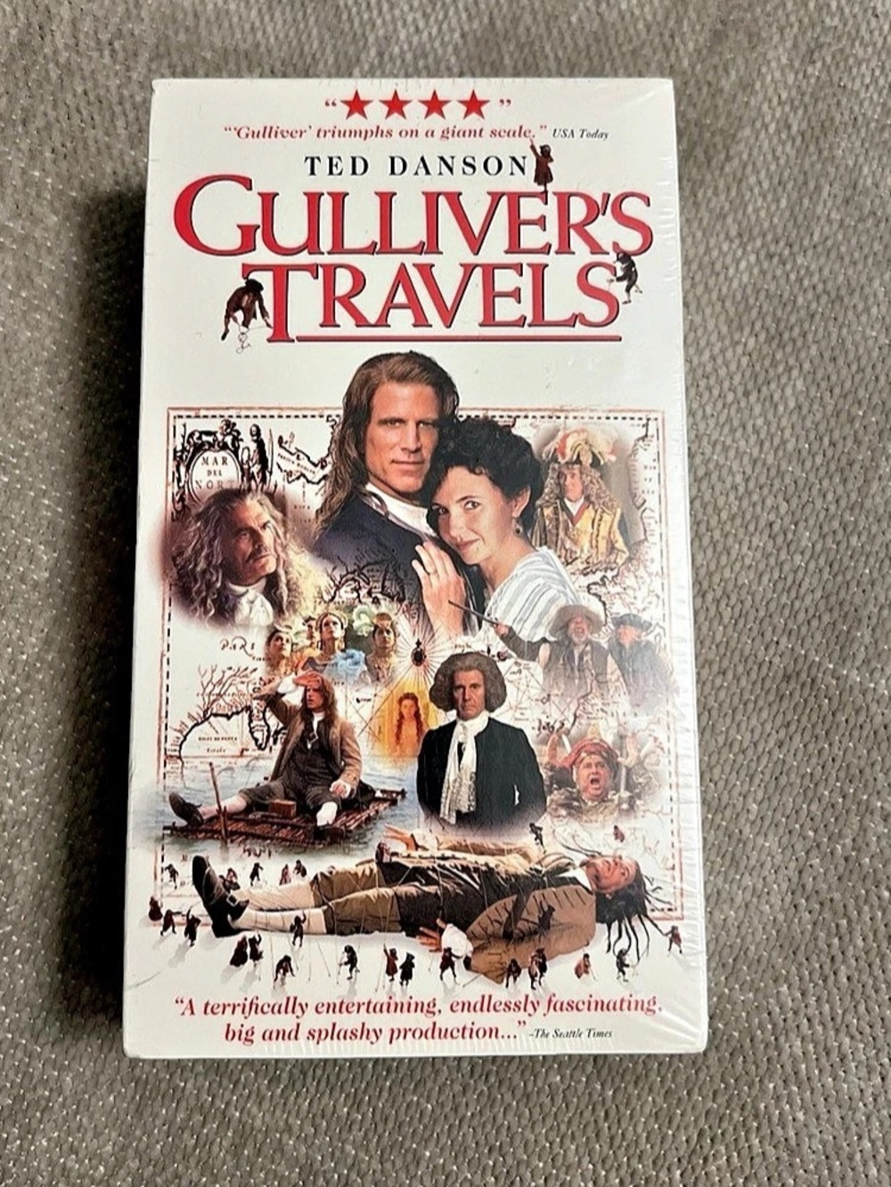 NEW - Gullivers Travels VHS Ted Danson 1996 Two Tapes - SEALED Hallmark - Picture 1 of 7